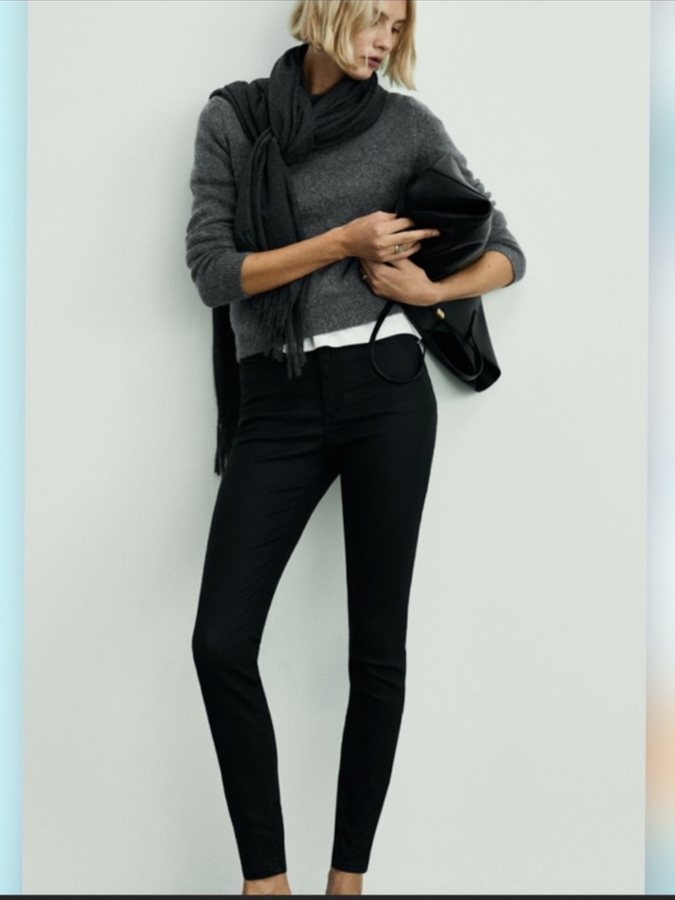 Nwt Mango Coated Skinny Crop Jean